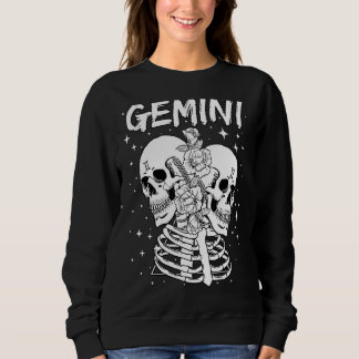 Zodiac Sign Gemini Twin Skeleton Sweatshirt