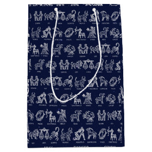 Zodiac Sign Gift Bag(blau) Mittlere Geschenktüte