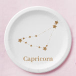 Zodiac Sign Gold Capricorn | Element Erde Pappteller<br><div class="desc">Zodiac Sign Gold Capricorn | Element Erde</div>