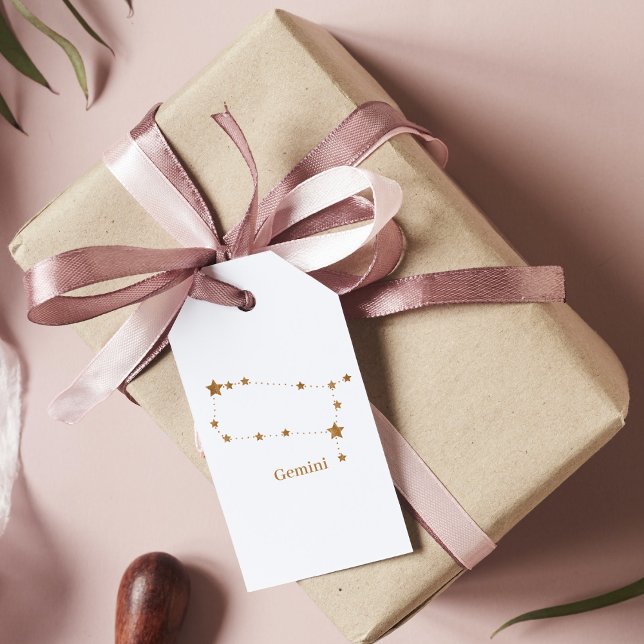 Zodiac Sign Gold Gemini | Element Air Geschenkanhänger (Von Creator hochgeladen)
