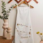 Zodiac Sign Gold Gemini | Element Air Schürze<br><div class="desc">Zodiac Sign Gold Gemini | Element Air</div>