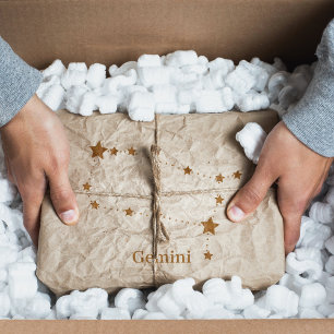 Zodiac Sign Gold Gemini Element Air Seidenpapier