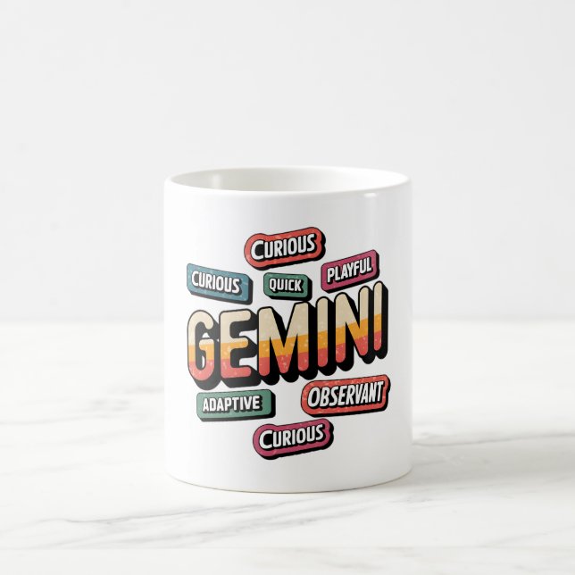 Zodiac Sign Graffiti/Gemini Kaffeetasse (Mittel)