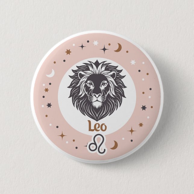 Zodiac Sign Leo Button (Vorderseite)