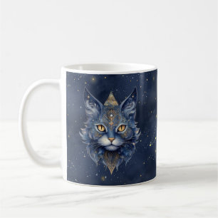Zodiac Sign Leo & Celestial Cat Tasse