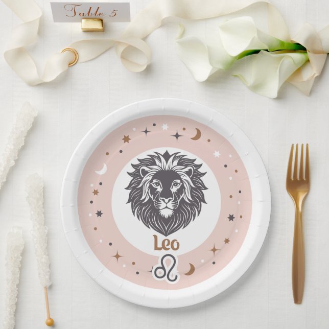 Zodiac Sign Leo Pappteller (Hochzeit)