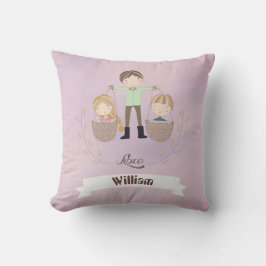 Zodiac Sign Libra Boy Fügen Sie einen Namen Throw  Kissen
