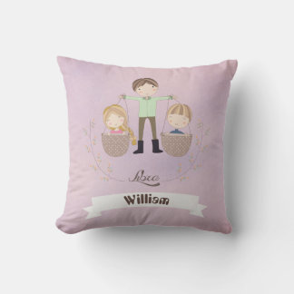 Zodiac Sign Libra Boy Fügen Sie einen Namen Throw  Kissen