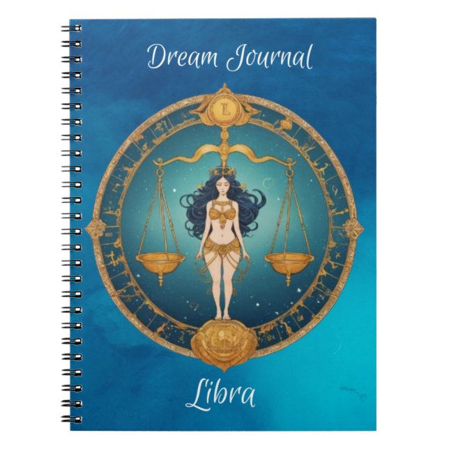 Zodiac Sign Libra Dream Journal Notebook Notizblock (Vorderseite)