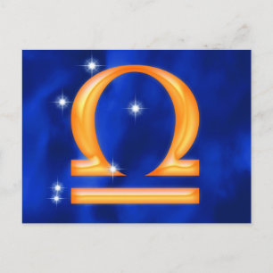 Zodiac sign Libra Postkarte