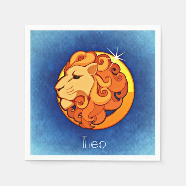 Zodiac_Sign_Lion Serviette (Vorderseite)