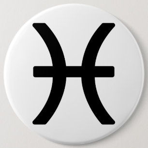 Zodiac sign Pisces Button