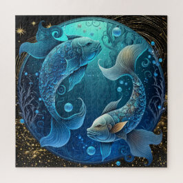 Zodiac Sign Pisces Puzzle, 20"x20" 676 Stk.