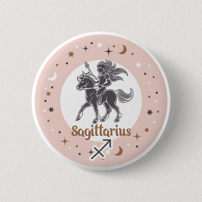 Zodiac Sign Sagittarius Button (Vorderseite)