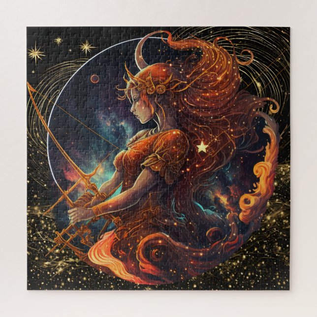 Zodiac Sign Sagittarius Puzzle, 20"x20" 676 Stk. (Vertikal)