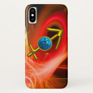 ZODIAC-SIGN-SAGITTARIUS-Wirbel, Gelb-Fraktal Case-Mate iPhone Hülle