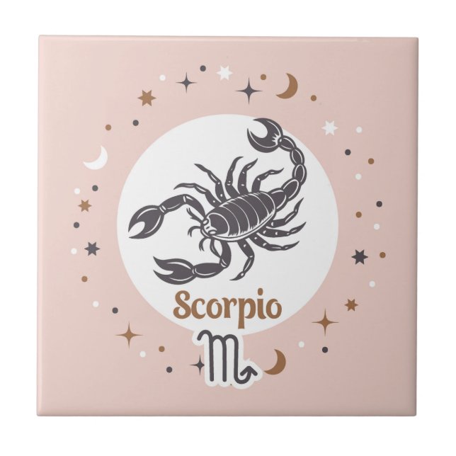 Zodiac Sign Scorpio Fliese (Vorderseite)