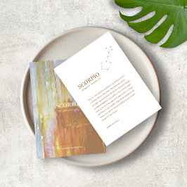 Zodiac Sign Scorpio Jewelry Display Card