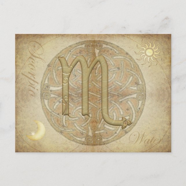 Zodiac Sign Scorpio Postkarte (Vorderseite)
