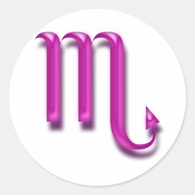 Zodiac sign Scorpio Runder Aufkleber (Vorderseite)