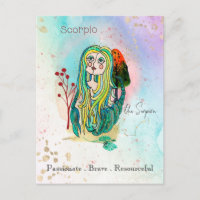 Zodiac Sign Scorpio The Scorpion Girl Green