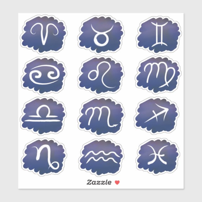 Zodiac Sign Sticker Pack (Blatt)