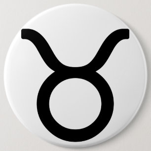 Zodiac sign Taurus Button