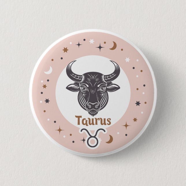 Zodiac Sign Taurus Button (Vorderseite)