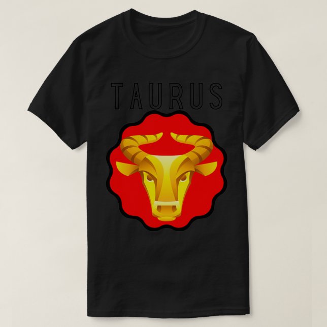 Zodiac Sign Test Taurus Bull T-Shirt (Design vorne)