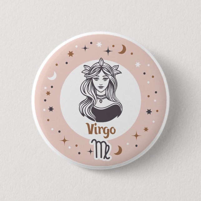 Zodiac Sign Virgo Button (Vorderseite)