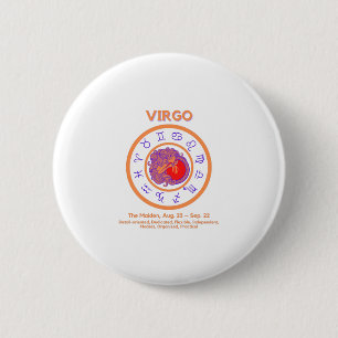 Zodiac Sign - VIRGO Button