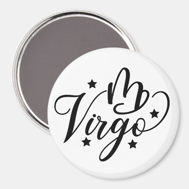 Zodiac Sign Virgo Magnet (Vorderseite/Rückseite)