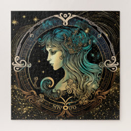 Zodiac Sign Virgo Puzzle, 20"x20" 676 Stk.