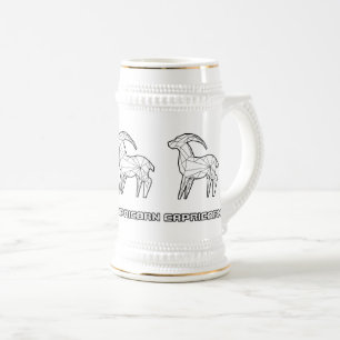 Zodiac-Signatur-Tasse: Steinbock Bierglas