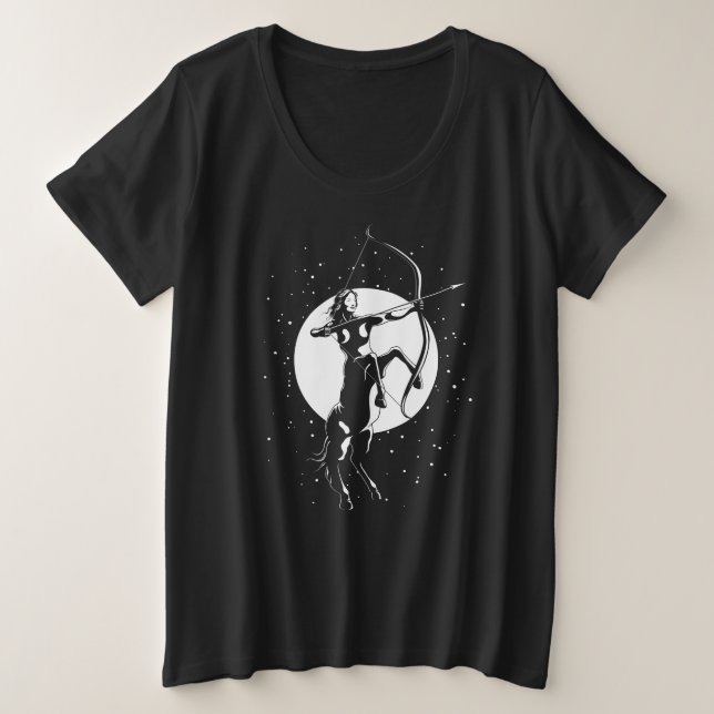 Zodiac Signature Illustration - Sagittarius Große Größe T-Shirt (Design vorne)