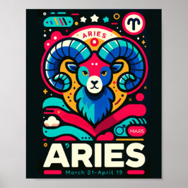 Zodiac Signature Series - Aries Poster