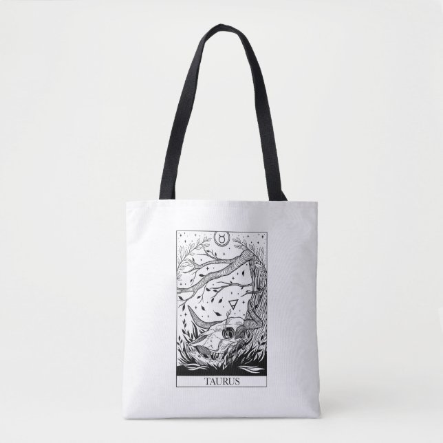 Zodiac signe Taurus Tarot Karte Totbeutel Tasche (Vorderseite)