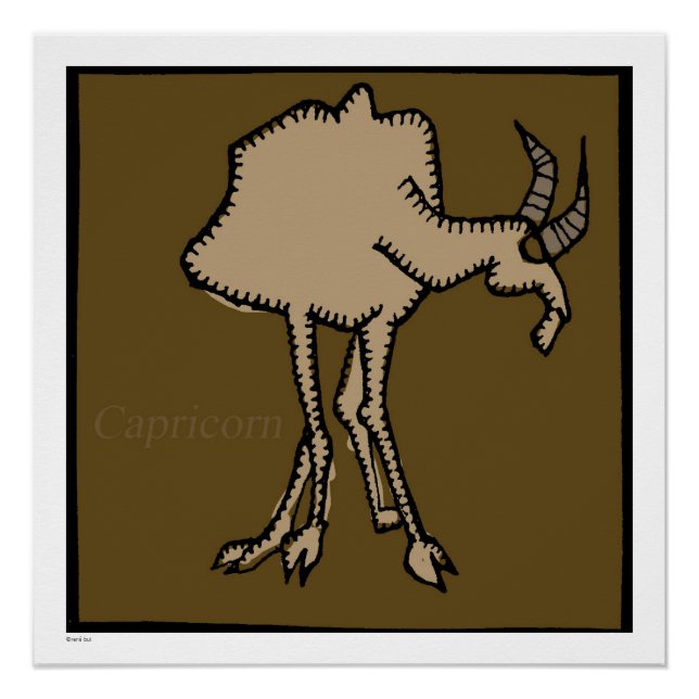 Zodiac Signes Capricorne Anniversaire Poster parfa (Devant)