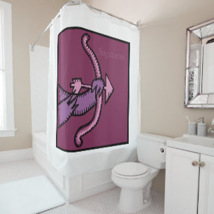 Zodiac Signes Sagittarius rideau de douche