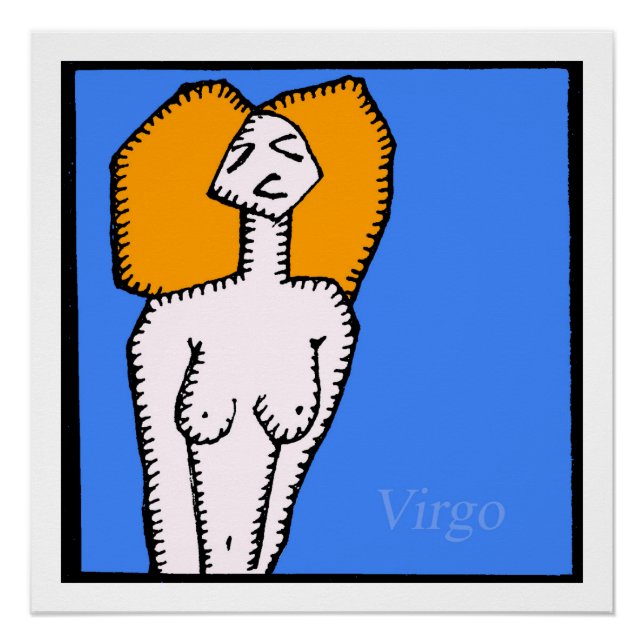 Zodiac Signes Vierge Anniversaire Poster parfait 2 (Devant)