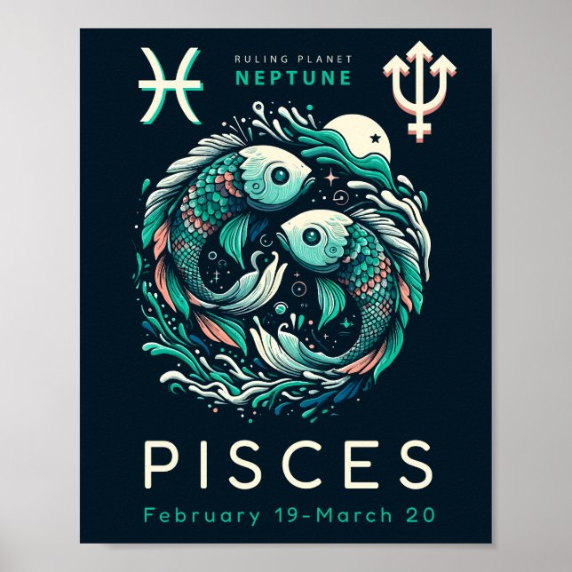 Zodiac-Signierserie - Fische Poster (Vorne)