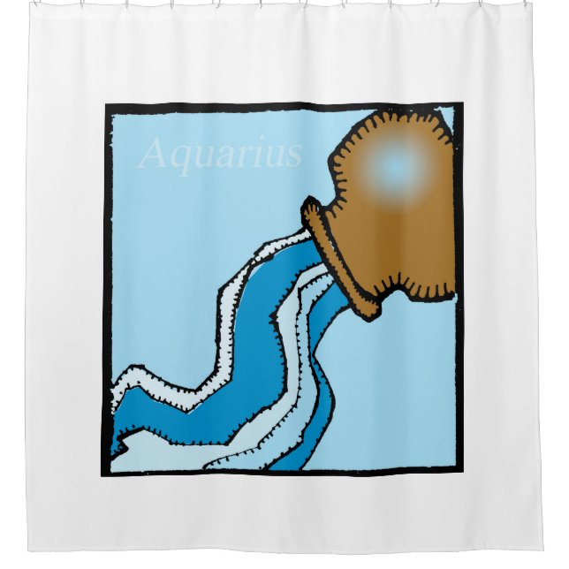 Zodiac Signs Aquarius Duschvorhang (Vorderseite)