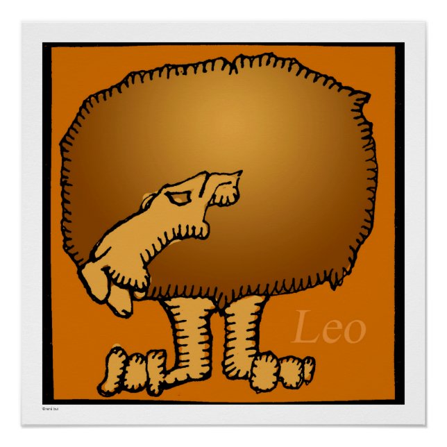 Zodiac Signs Leo Birthday Perfect Poster 20x20 (Vorderseite)