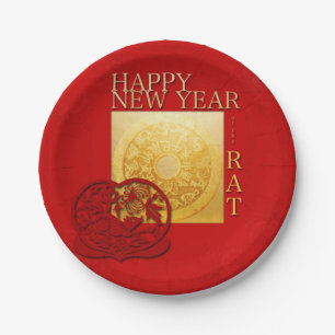 Zodiac Signs Rat Papercut Chinesisches Jahr 2020 P Pappteller