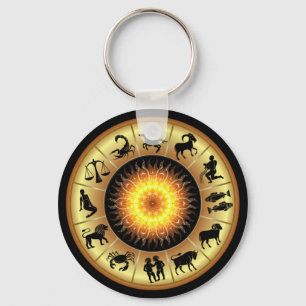 Zodiac Signs ~ Toasted Sun Center ~ Schlüsselanhänger