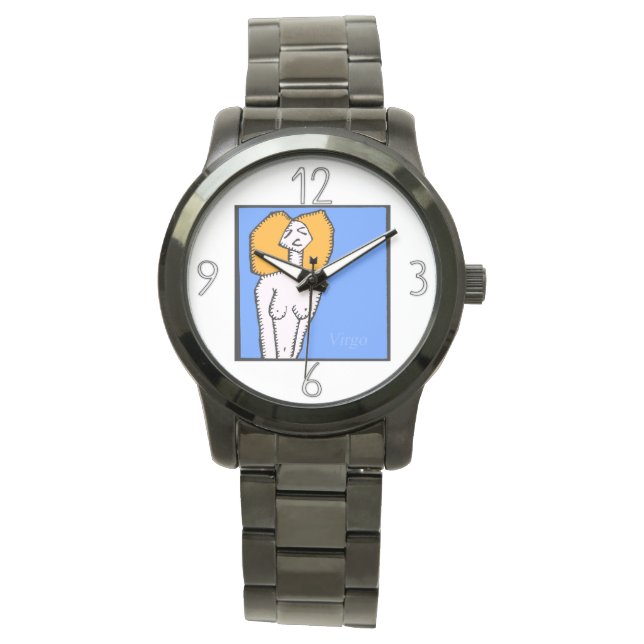 Zodiac Signs Virgo Birthday Watch Armbanduhr (Vorderseite)