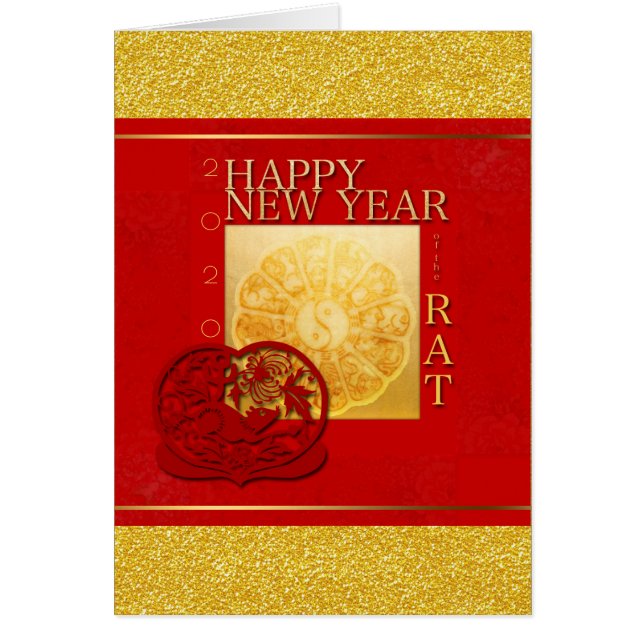 Zodiac signs Yin Yang Chinese Rat Year 2020 GC (Vorne)