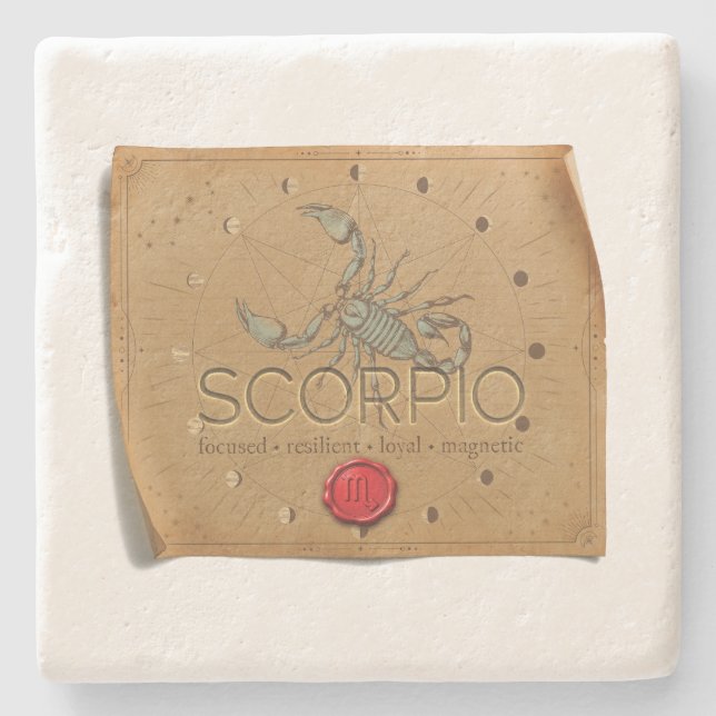 Zodiac - Skorpion - Untersetzer (Vorderseite)