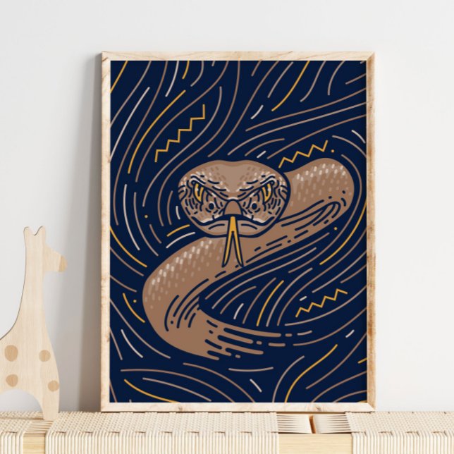 Zodiac Snake Animal Print | Schlangen Print Poster (Von Creator hochgeladen)