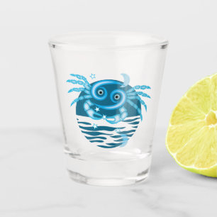 Zodiac Star-Zeichen - Symbol für Krebs Maus Pad Schnapsglas